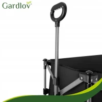 Gardlov 27543 Skladací záhradný vozík, nosnosť 200 kg, objem 150 l, rozmery 87 x 46 x 70 cm, čierny