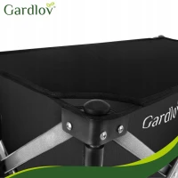 Gardlov 27543 Skladací záhradný vozík, nosnosť 200 kg, objem 150 l, rozmery 87 x 46 x 70 cm, čierny