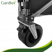 Gardlov 27543 Skladací záhradný vozík, nosnosť 200 kg, objem 150 l, rozmery 87 x 46 x 70 cm, čierny