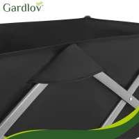 Gardlov 27543 Skladací záhradný vozík, nosnosť 200 kg, objem 150 l, rozmery 87 x 46 x 70 cm, čierny
