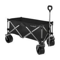 Gardlov 27543 Skladací záhradný vozík, nosnosť 200 kg, objem 150 l, rozmery 87 x 46 x 70 cm, čierny