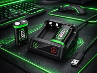 Verk 06405 Akumulátor 2x 2650 mAh pro ovladače Xbox Series X/S + nabíjecí stanice