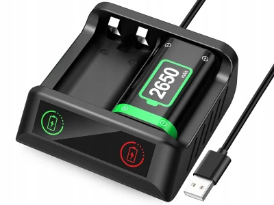 Verk 06405 Akumulátor 2x 2650 mAh pro ovladače Xbox Series X/S + nabíjecí stanice