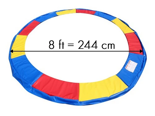 MultiStore O/8FT Kryt pružin na trampolínu 244 - 250 cm, barevný 