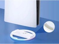 Verk 06410 Vertikální stojan pro PS5 / PS5 Slim / PS5 Pro s chlazením, USB, bílý