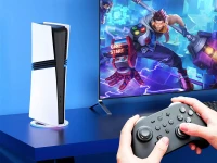 Verk 06410 Vertikální stojan pro PS5 / PS5 Slim / PS5 Pro s chlazením, USB, bílý