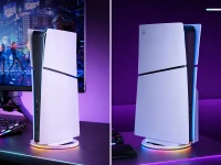 Verk 06410 Vertikální stojan pro PS5 / PS5 Slim / PS5 Pro s chlazením, USB, bílý