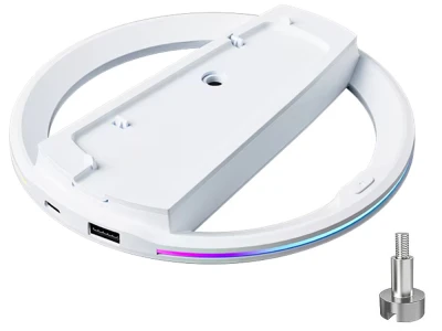Verk 06410 Vertikální stojan pro PS5 / PS5 Slim / PS5 Pro s chlazením, USB, bílý