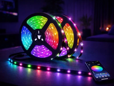 Verk 12438 LED pásek RGB 5 m s dálkovým ovládáním, Bluetooth, USB
