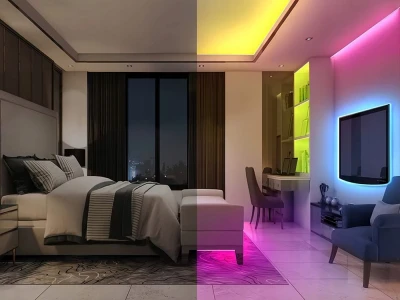 Verk 12438 LED pásek RGB 5 m s dálkovým ovládáním, Bluetooth, USB