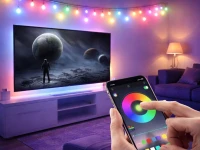 Verk 12444 Světelné kuličky RGB, 50 LED, USB, dálkové ovládání, Bluetooth