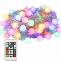 Verk 12444 Světelné kuličky RGB, 50 LED, USB, dálkové ovládání, Bluetooth
