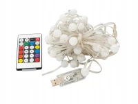 Verk 12444 Světelné kuličky RGB, 50 LED, USB, dálkové ovládání, Bluetooth