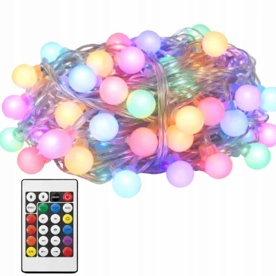 Verk 12444 Světelné kuličky RGB, 50 LED, USB, dálkové ovládání, Bluetooth