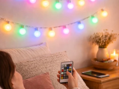 Verk 12444 Světelné kuličky RGB, 50 LED, USB, dálkové ovládání, Bluetooth