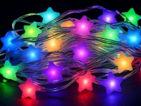 Verk 12445 Svetelné hviezdičky RGB, 50 LED, USB, diaľkové ovládanie, Bluetooth