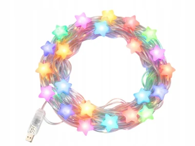 Verk 12445 Svetelné hviezdičky RGB, 50 LED, USB, diaľkové ovládanie, Bluetooth