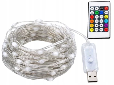 Verk 12446 LED pásek RGB, IP65, USB, Bluetooth, dálkové ovládání, 10 m