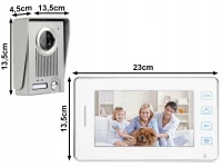 Verk 27801 Videovrátnik s LCD monitorom pre bránku a bránu, 220 V, biely