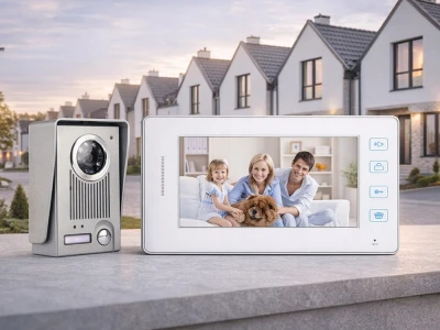 Verk 27801 Videovrátnik s LCD monitorom pre bránku a bránu, 220 V, biely