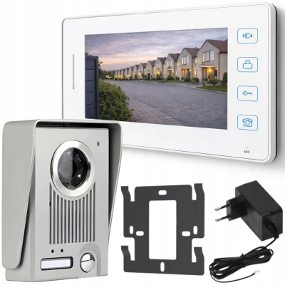 Verk 27801 Videovrátnik s LCD monitorom pre bránku a bránu, 220 V, biely