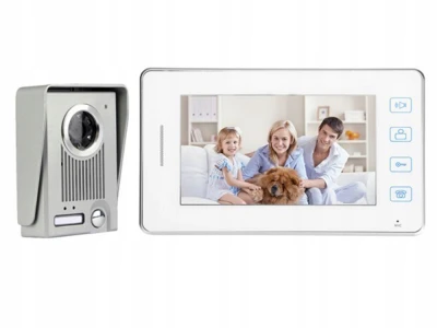 Verk 27801 Videovrátnik s LCD monitorom pre bránku a bránu, 220 V, biely
