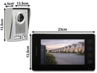 Verk 27801 Videovrátnik s LCD monitorom pre bránku a bránu, 220 V, čierny