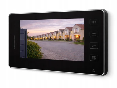 Verk 27801 Videovrátnik s LCD monitorom pre bránku a bránu, 220 V, čierny