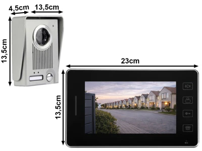 Verk 27801 Videovrátnik s LCD monitorom pre bránku a bránu, 220 V, čierny