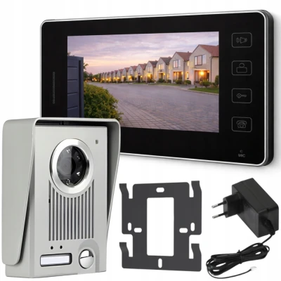 Verk 27801 Videovrátnik s LCD monitorom pre bránku a bránu, 220 V, čierny