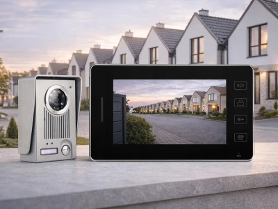 Verk 27801 Videovrátnik s LCD monitorom pre bránku a bránu, 220 V, čierny