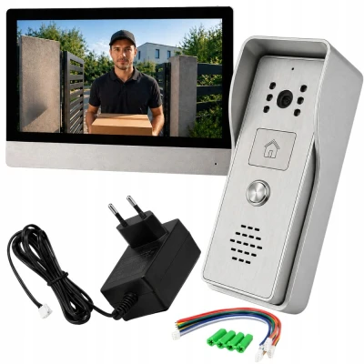 Verk 27802 Videovrátnik s LCD monitorom, WiFi, IR nočné videnie, strieborný