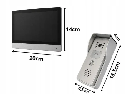 Verk 27802 Videovrátnik s LCD monitorom, WiFi, IR nočné videnie, strieborný