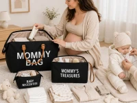 Verk 27814 Taška pro maminku Mommy bag, sada 3 ks, černá