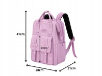 Verk 27816 Městský batoh s kapsami 41 x 28 x 21 cm, fialový