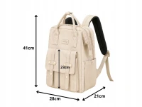Verk 27816 Městský batoh s kapsami 41 x 28 x 21 cm, krémový