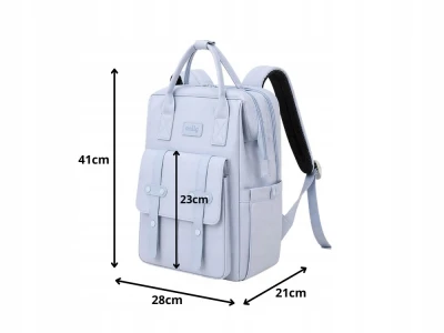 Verk 27816 Městský batoh s kapsami 41 x 28 x 21 cm, modrý
