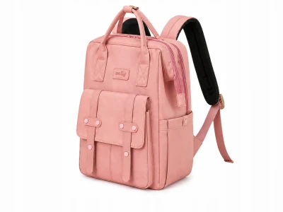 Verk 27816 Mestský batoh s vreckami 41 x 28 x 21 cm, ružový