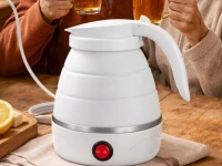 Verk 07483 Cestovná silikónová skladateľná kanvica 600 ml, 600 - 800 W, biela