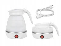 Verk 07483 Cestovná silikónová skladateľná kanvica 600 ml, 600 - 800 W, biela