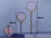 Verk 24661 Plácačka na mouchy elektrická 2 v 1, teleskopická, šedá