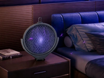Verk 24661 Plácačka na mouchy elektrická 2 v 1, teleskopická, šedá