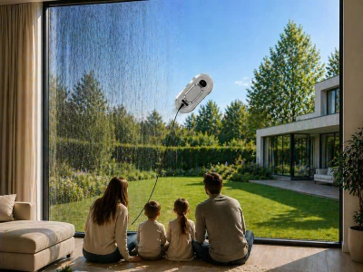 Verk 27707 Robotický magnetický čistič okien, diaľkové ovládanie, 72 W, biely
