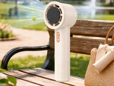 Verk 27708 Ruční mini ventilátor, USB, 5 W, bílý 