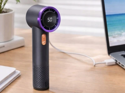 Verk 27708 Ruční mini ventilátor, USB, 5 W, černý