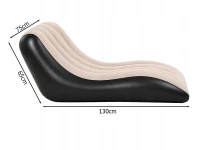 Verk 27719 Nafukovací relaxační lehátko 130 x 65 x 75 cm, hnědé