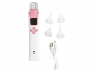 Verk 27734 Dětská odsávačka nosních hlenů, USB, 4 koncovky, růžová