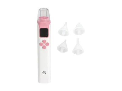 Verk 27734 Dětská odsávačka nosních hlenů, USB, 4 koncovky, růžová