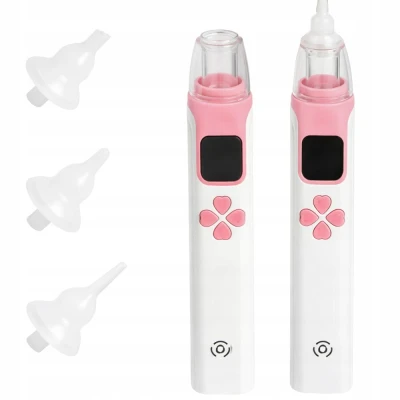 Verk 27734 Dětská odsávačka nosních hlenů, USB, 4 koncovky, růžová