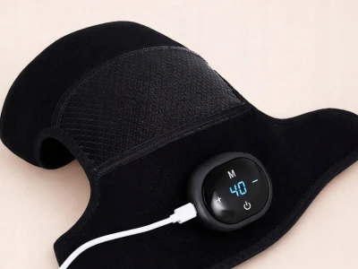 Verk 27756 Vyhřívaná kolenní bandáž s masážní funkcí, 3 režimy, šedá